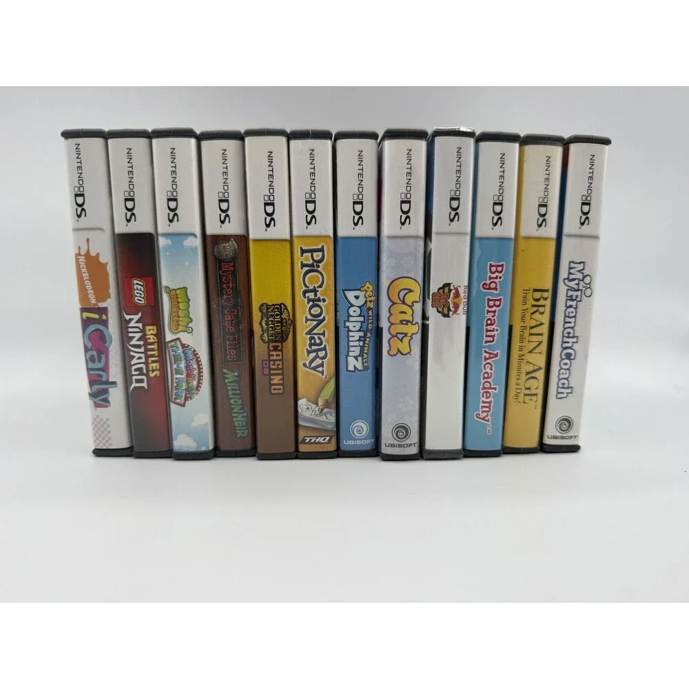 Nintendo DS 12 Game lot CIB Complete w Manuals LEGO Ninjago iCarly Moshi Petz